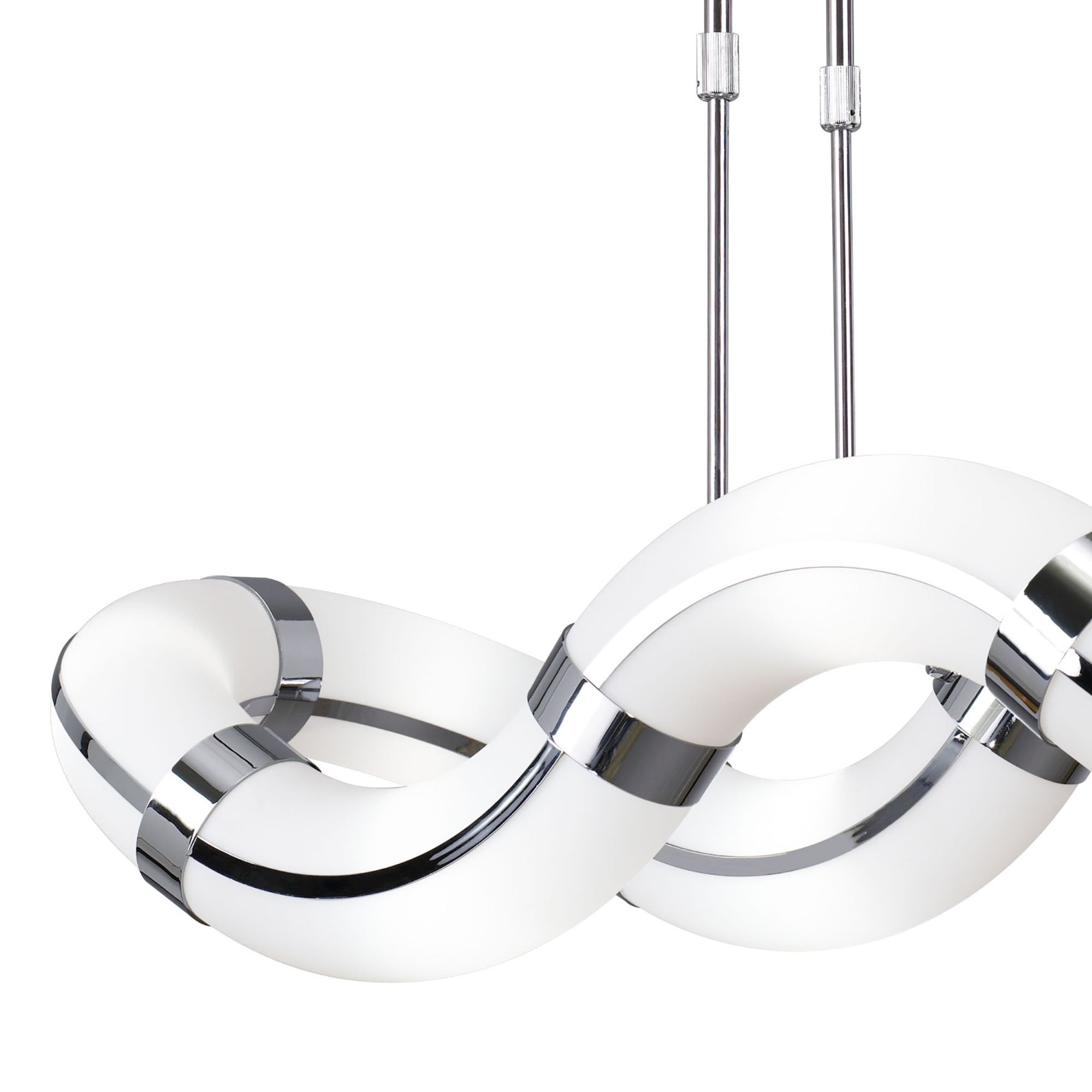 M8644/1 Guss Telescopic GU10 8 Light Oval Curved Polished Chrome/White Acrylic