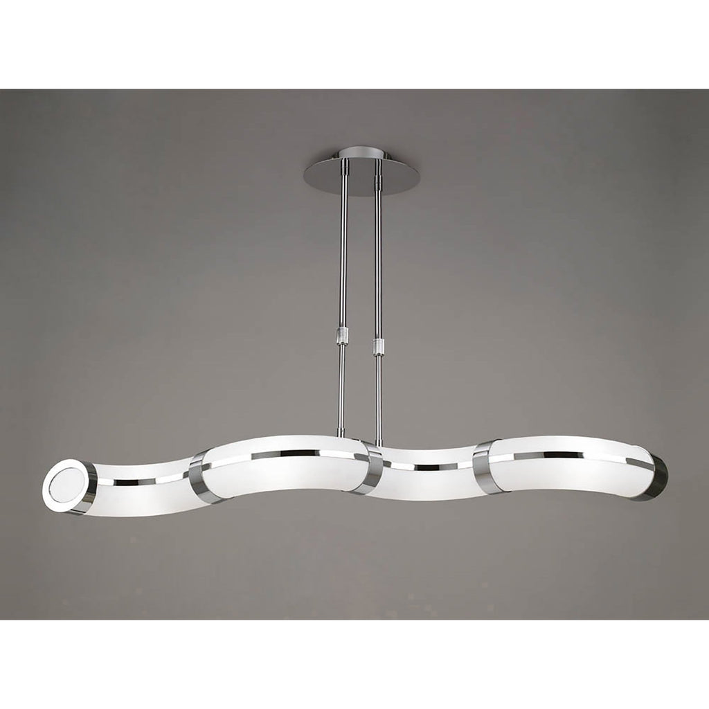 M8651/1 Guss Telescopic GU10 4 Light Polished Chrome White Acrylic