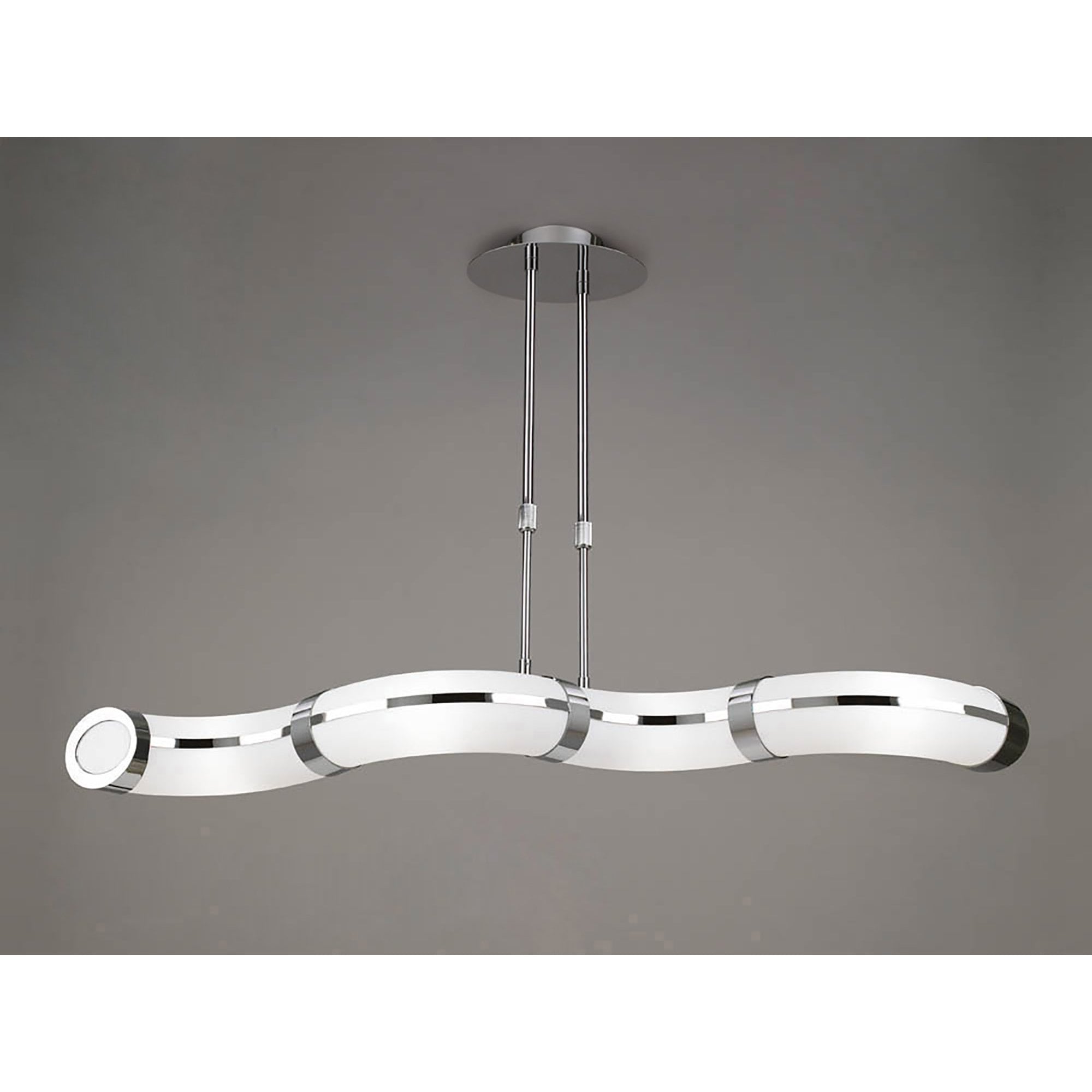 M8651/1 Guss Telescopic GU10 4 Light Polished Chrome White Acrylic