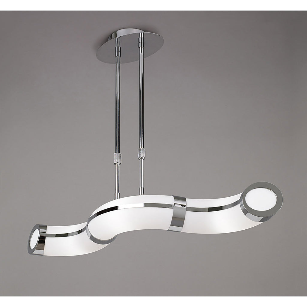 M8652/1 Guss Telescopic GU10 3 Light Polished Chrome White Acrylic
