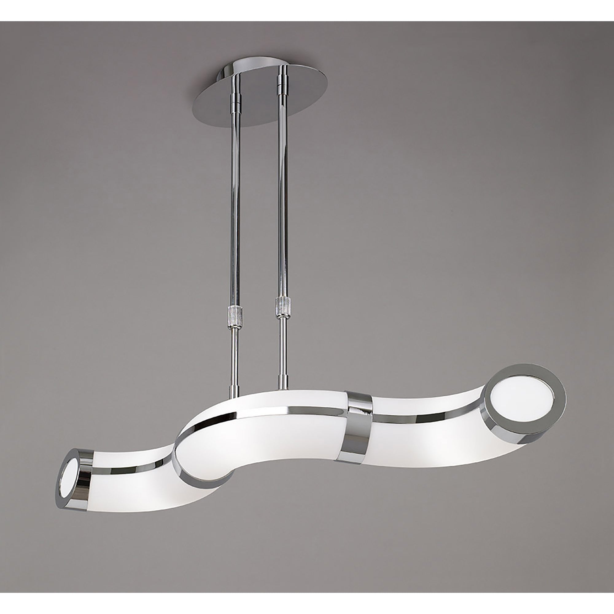 M8652/1 Guss Telescopic GU10 3 Light Polished Chrome White Acrylic