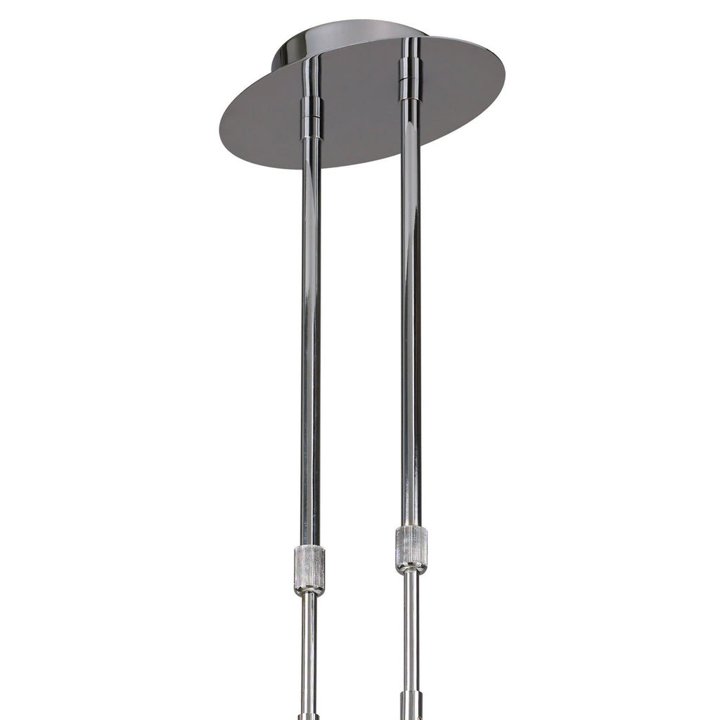M8652/1 Guss Telescopic GU10 3 Light Polished Chrome White Acrylic