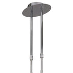 M8652/1 Guss Telescopic GU10 3 Light Polished Chrome White Acrylic
