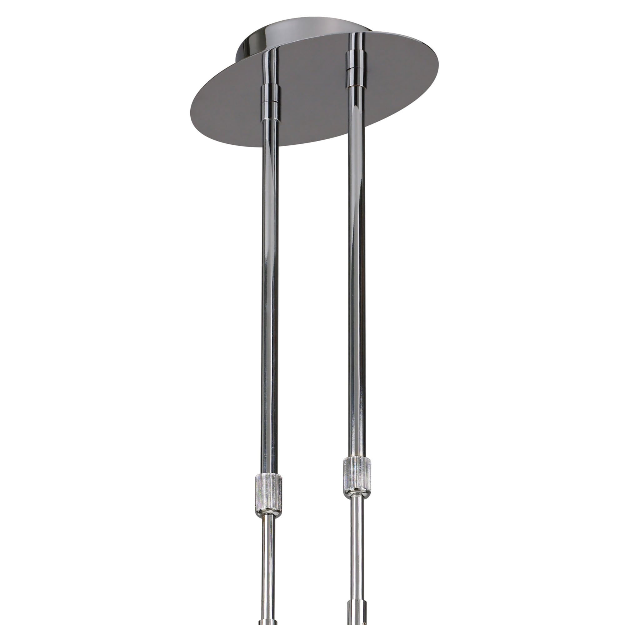 M8652/1 Guss Telescopic GU10 3 Light Polished Chrome White Acrylic