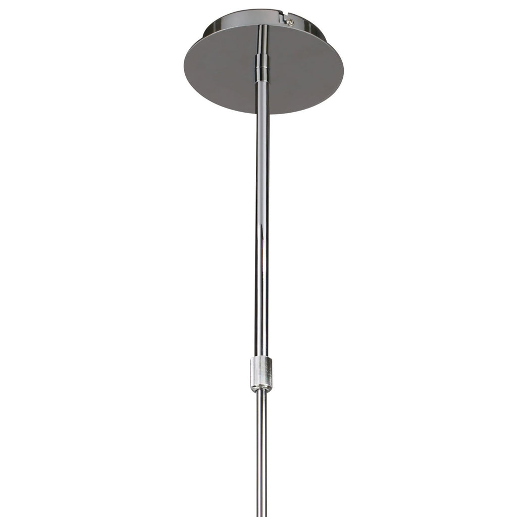 M8650/1 Guss Rectangular Pendant Convertible To Semi Flush 2 Arm GU10 4 Light Bar Polished Chrome/White Acrylic