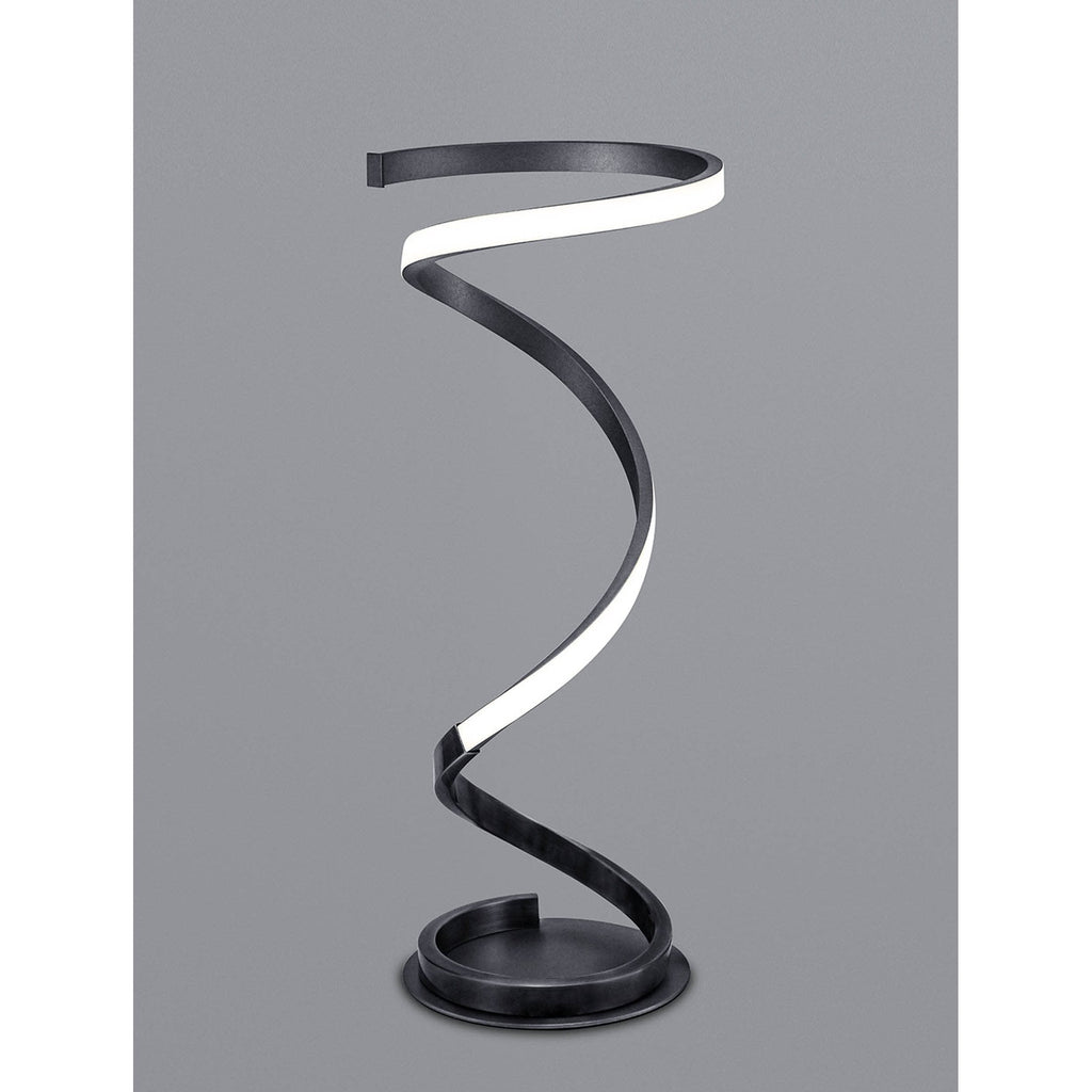 M6104 Helix Table Lamp 52cm 20W LED Black