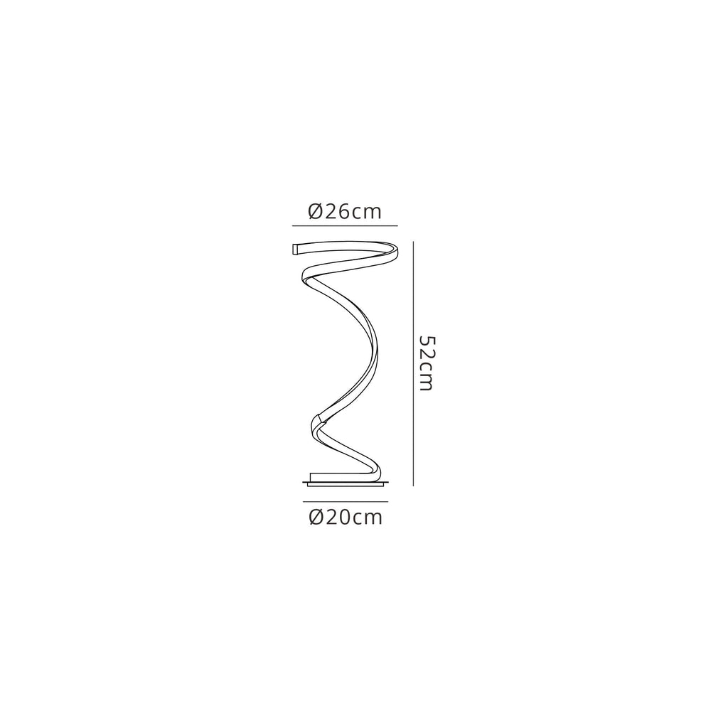 M6103 Helix Table Lamp 52cm 20W LED Polished Chrome