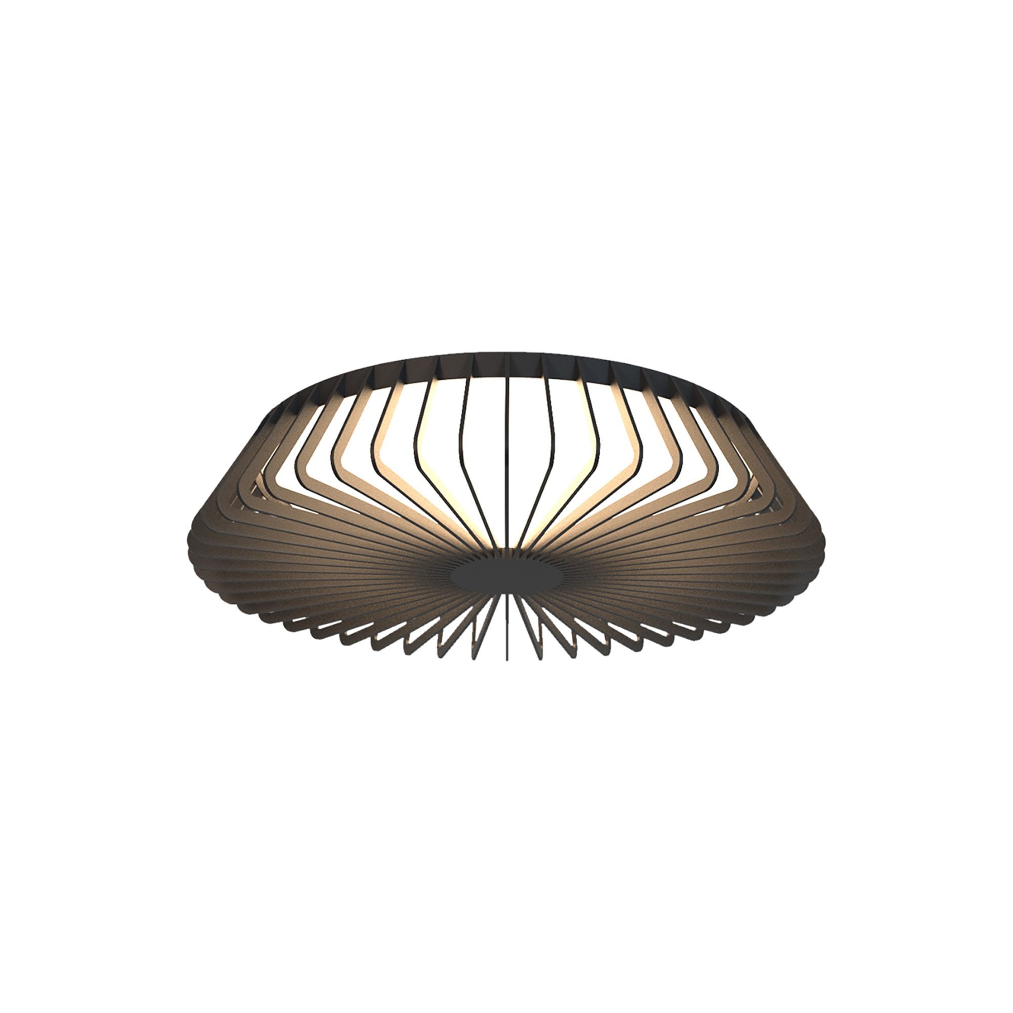 M7968 Himalaya 53cm Round Ceiling (Light Only) 56W LED Remote Control Black