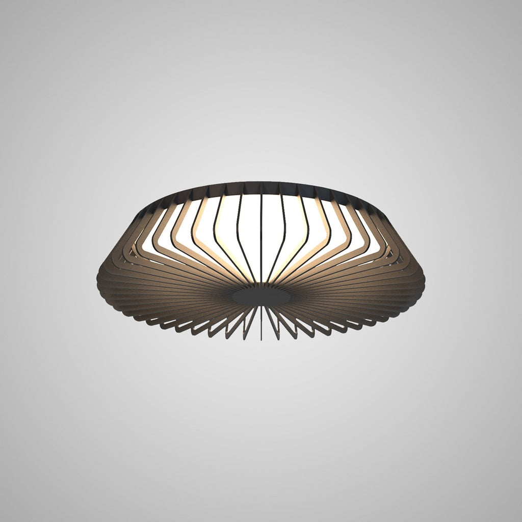 M7968 Himalaya 53cm Round Ceiling (Light Only) 56W LED Remote Control Black