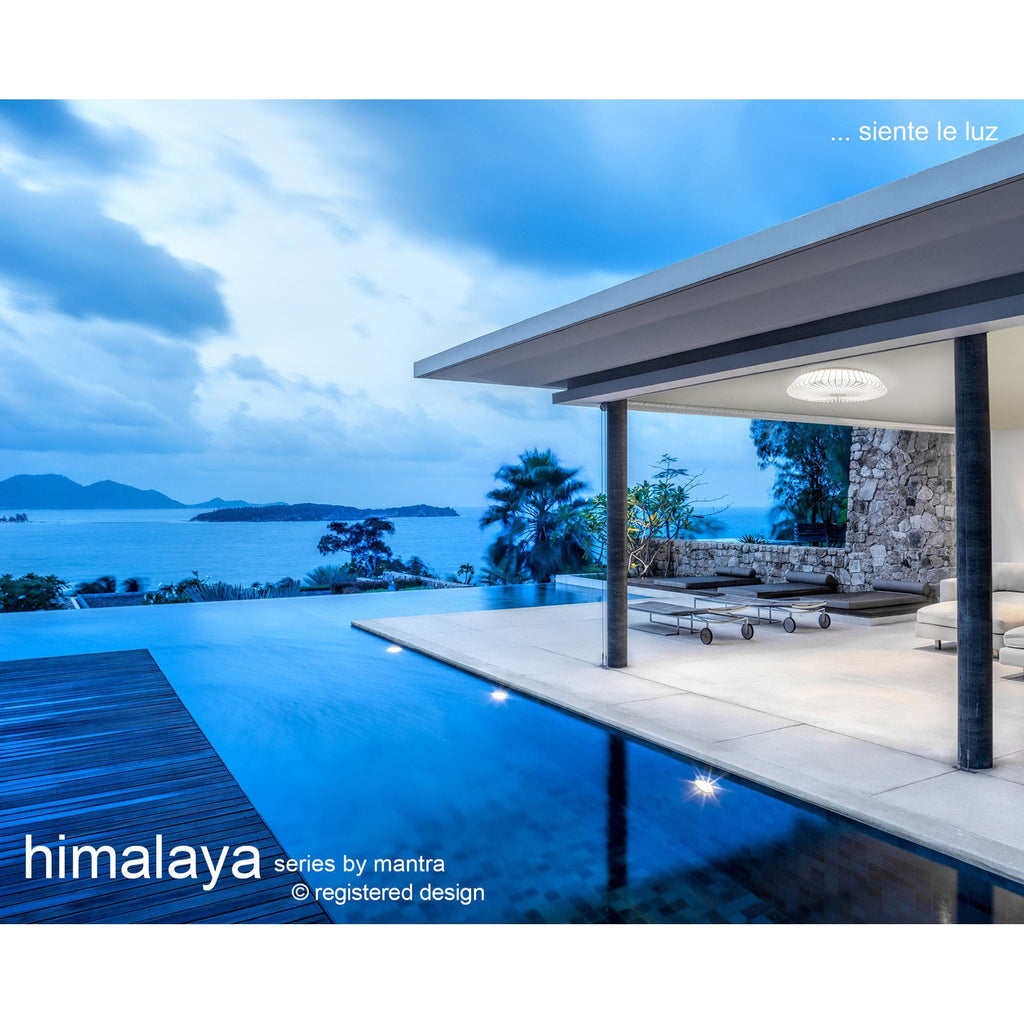 M7968 Himalaya 53cm Round Ceiling (Light Only) 56W LED Remote Control Black
