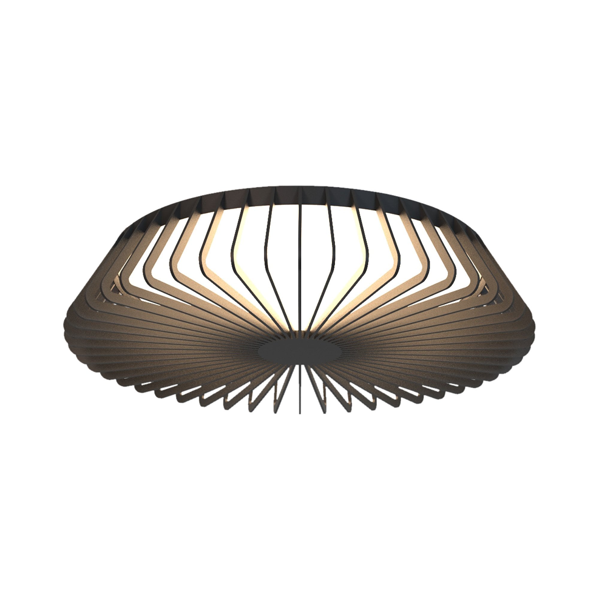 M7965 Himalaya 63cm Round Ceiling (Light Only) 80W LED Remote Control Black
