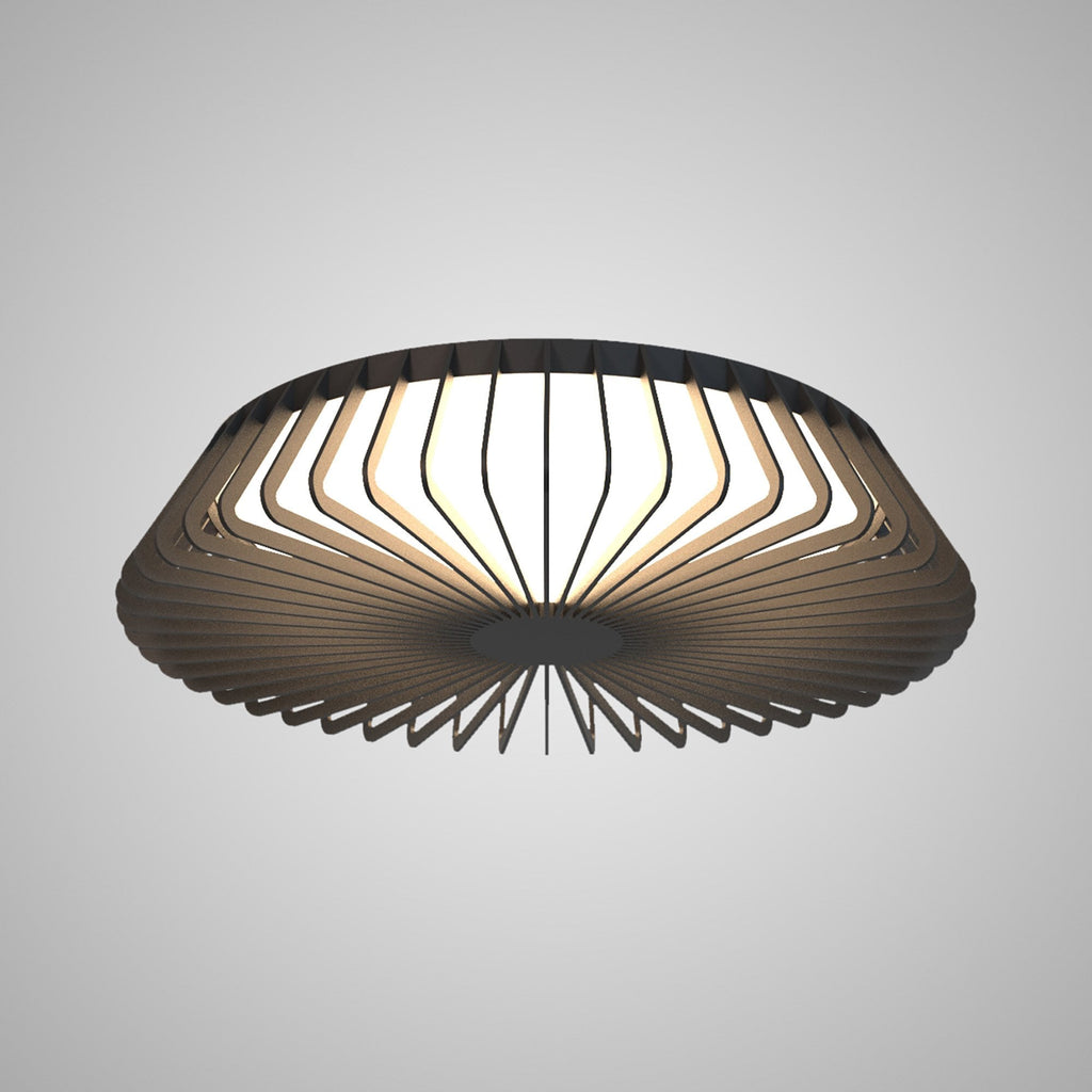 M7965 Himalaya 63cm Round Ceiling (Light Only) 80W LED Remote Control Black