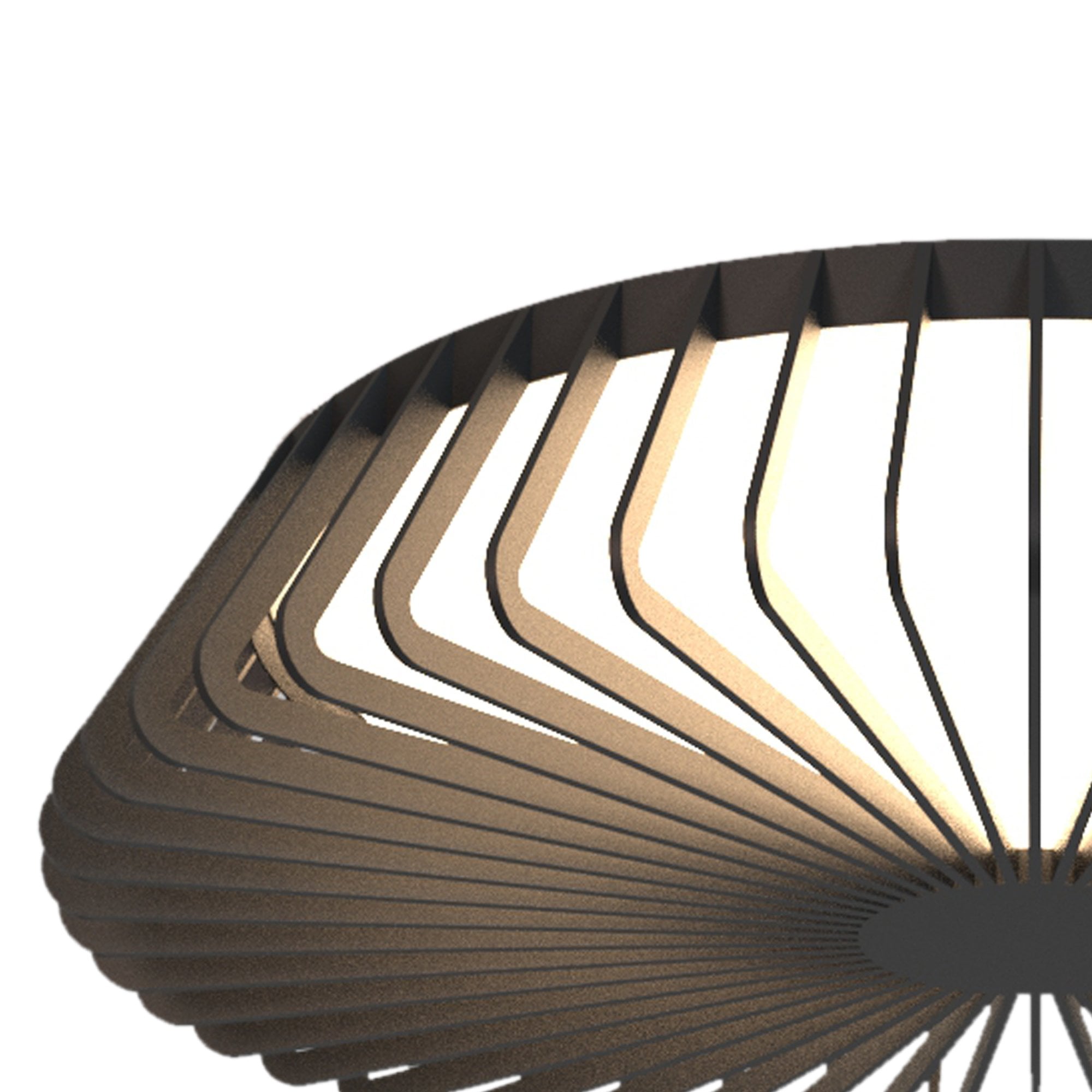 M7965 Himalaya 63cm Round Ceiling (Light Only) 80W LED Remote Control Black
