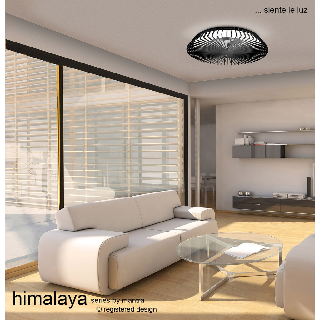 M7963 Himalaya 63cm Round Ceiling (Light Only) 80W LED Remote Control White