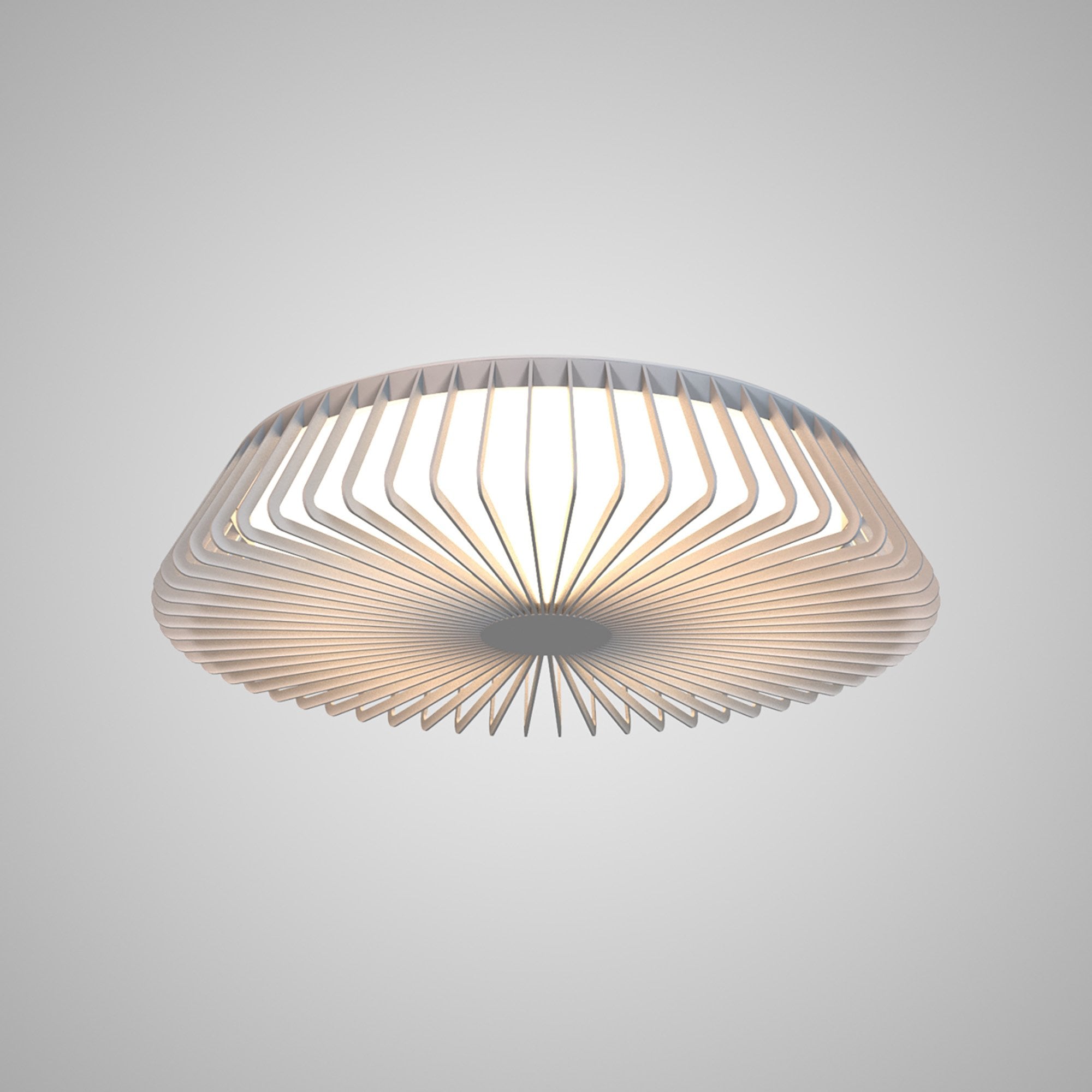 M7966 Himalaya 53cm Round Ceiling (Light Only) 56W LED Remote Control White