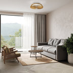 M7966 Himalaya 53cm Round Ceiling (Light Only) 56W LED Remote Control White
