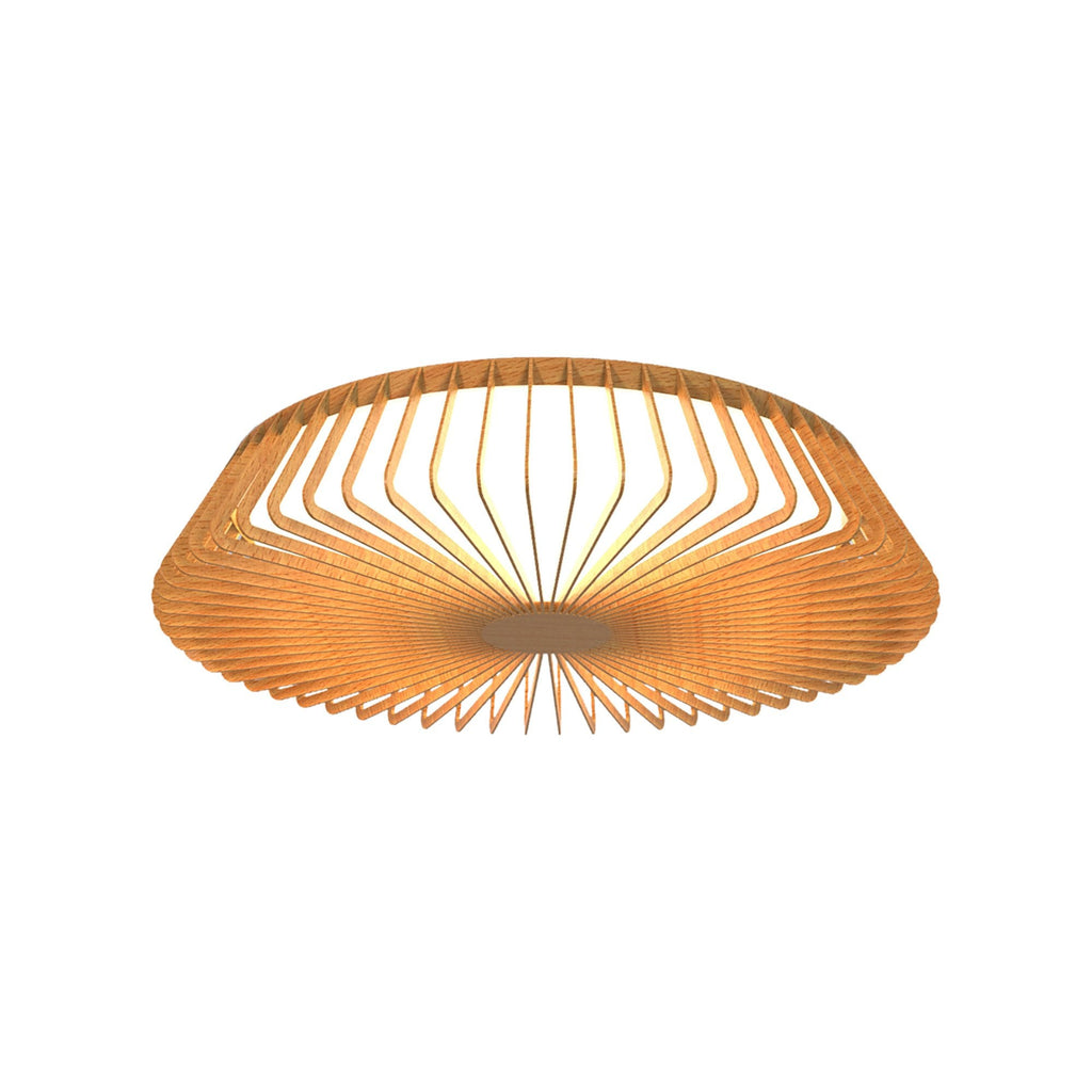 M7967 Himalaya 53cm Round Ceiling (Light Only) 56W LED Remote Control Wood