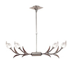 M0119 Holland Telescopic Linear Pendant Line 4 Light G9 Polished Chrome Wenge