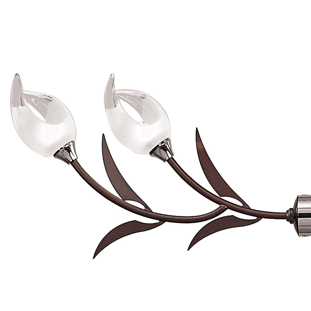 M0119 Holland Telescopic Linear Pendant Line 4 Light G9 Polished Chrome Wenge