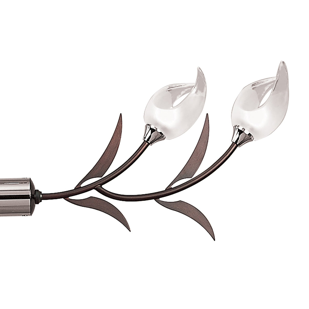 M0119 Holland Telescopic Linear Pendant Line 4 Light G9 Polished Chrome Wenge