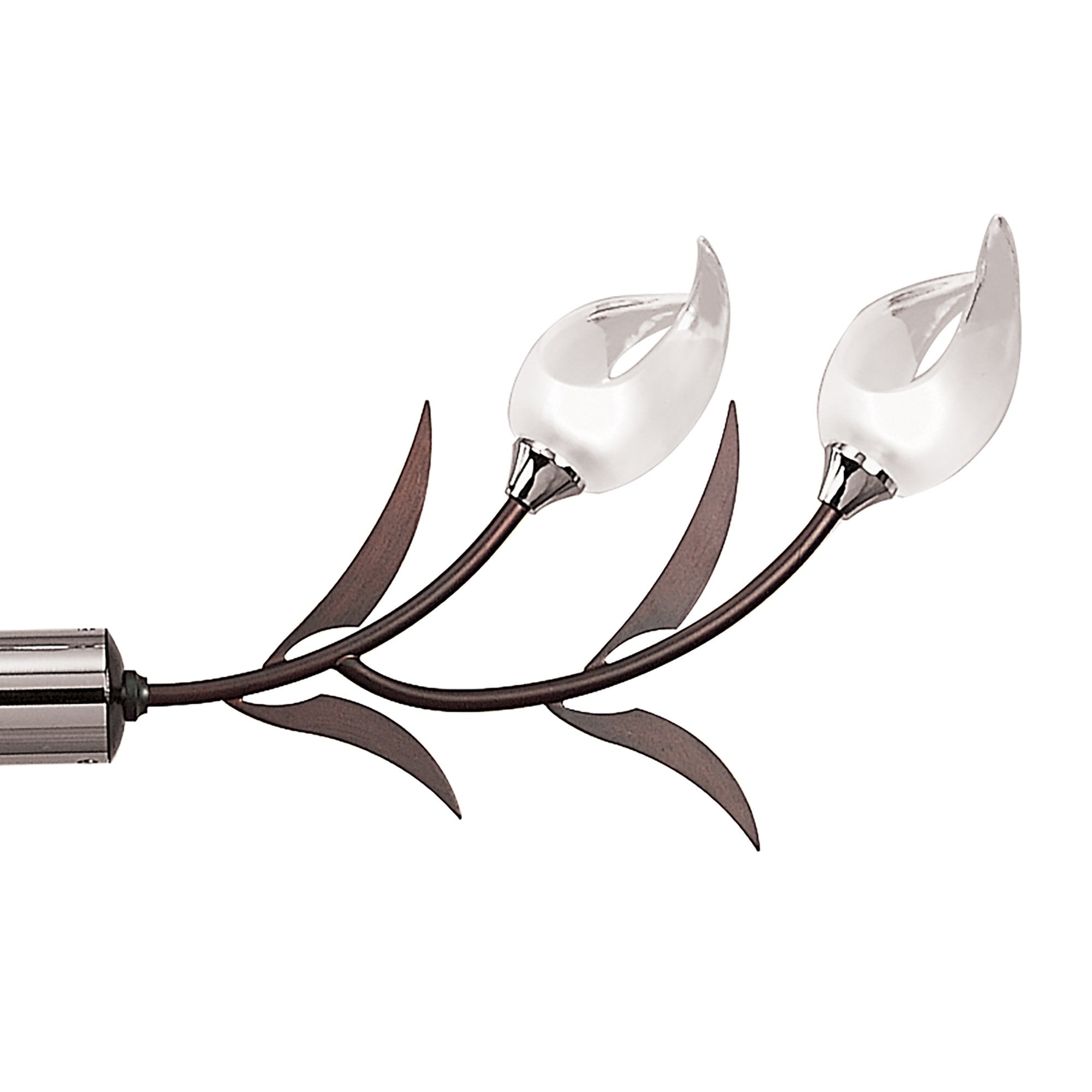 M0119 Holland Telescopic Linear Pendant Line 4 Light G9 Polished Chrome Wenge
