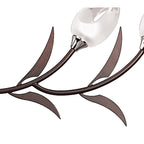M0119 Holland Telescopic Linear Pendant Line 4 Light G9 Polished Chrome Wenge