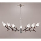 M0116 Holland Telescopic Pendant 9 Light G9 Polished Chrome/Wenge