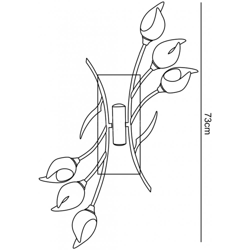 M0124/S Holland Ceiling/Wall Switched 6 Light G9 Polished Chrome/Wenge