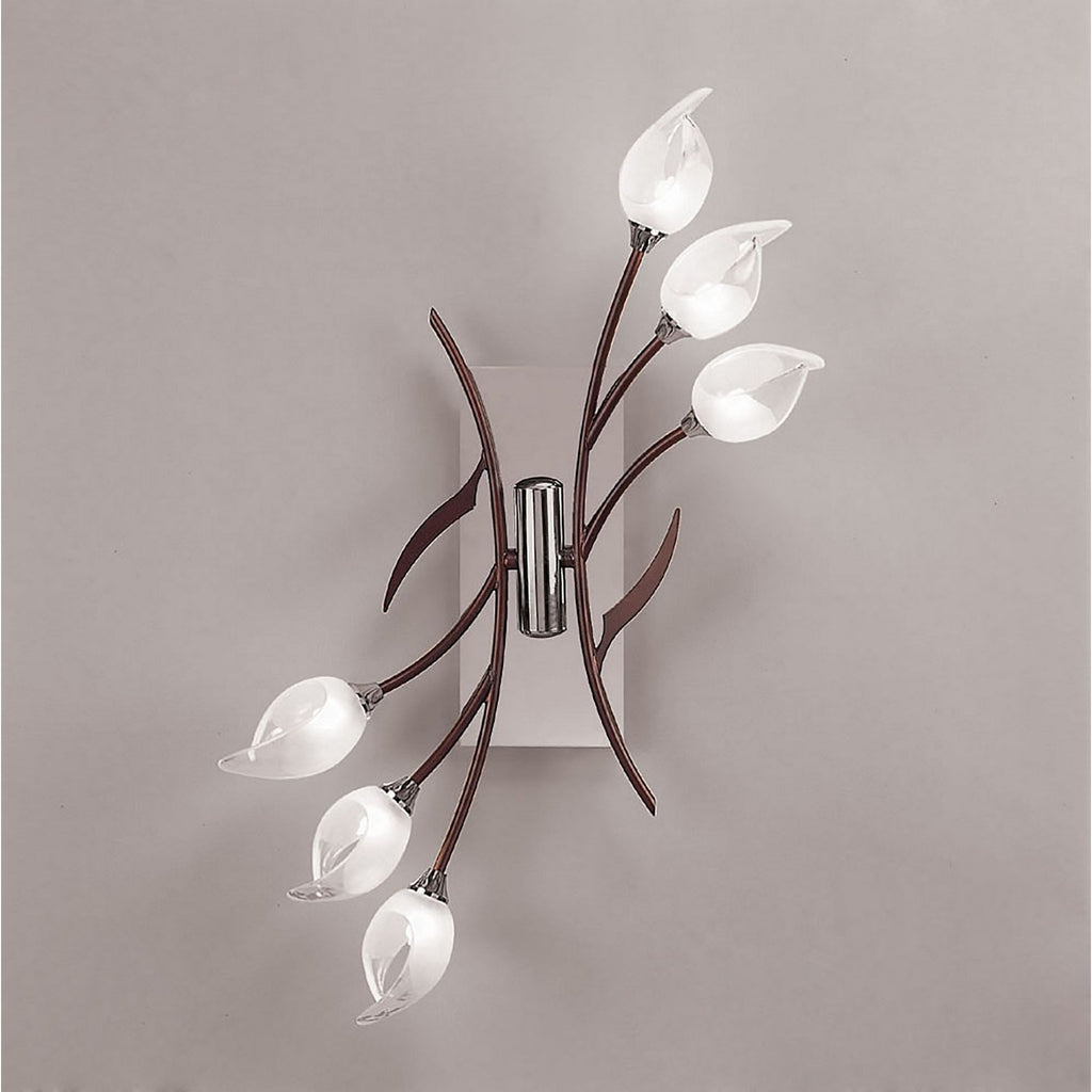M0124/S Holland Ceiling/Wall Switched 6 Light G9 Polished Chrome/Wenge