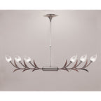 M0120 Holland Telescopic Linear Pendant Line 6 Light G9 Polished Chrome Wenge