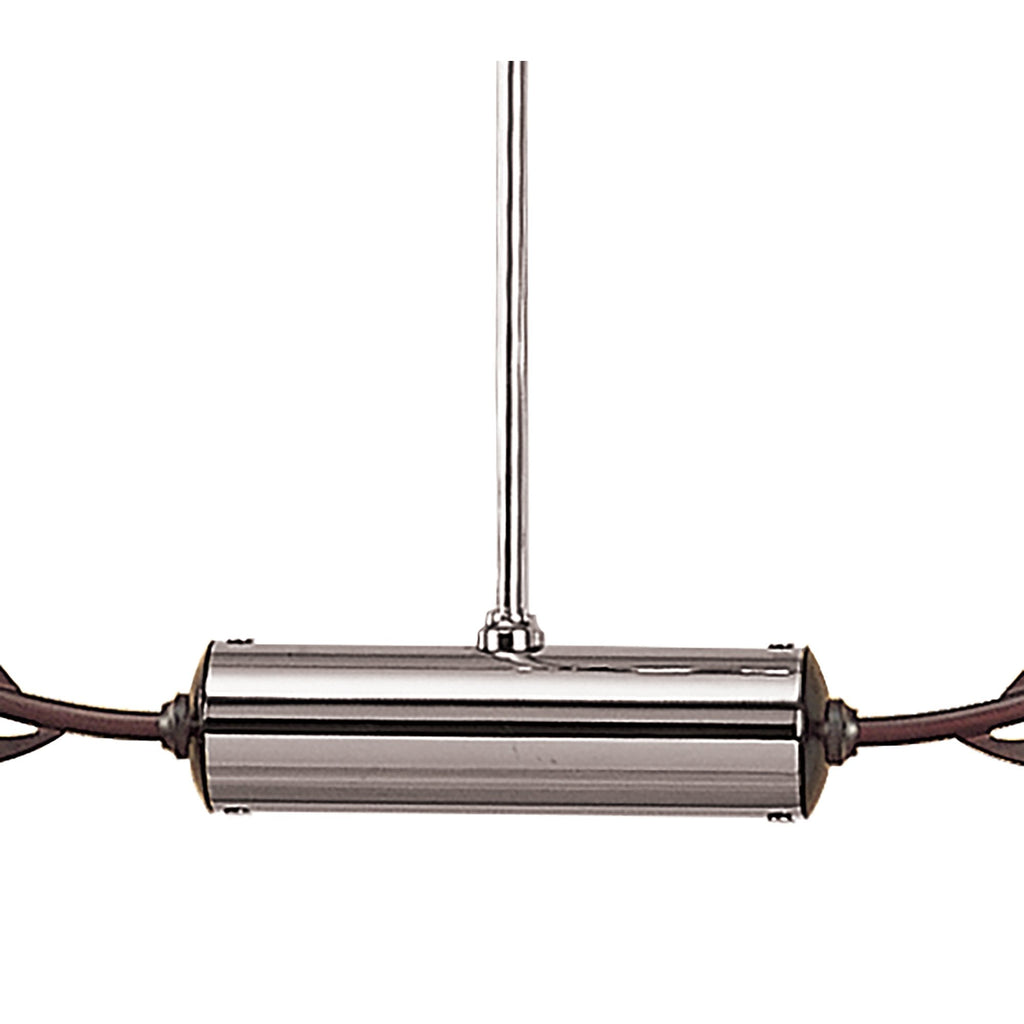 M0120 Holland Telescopic Linear Pendant Line 6 Light G9 Polished Chrome Wenge