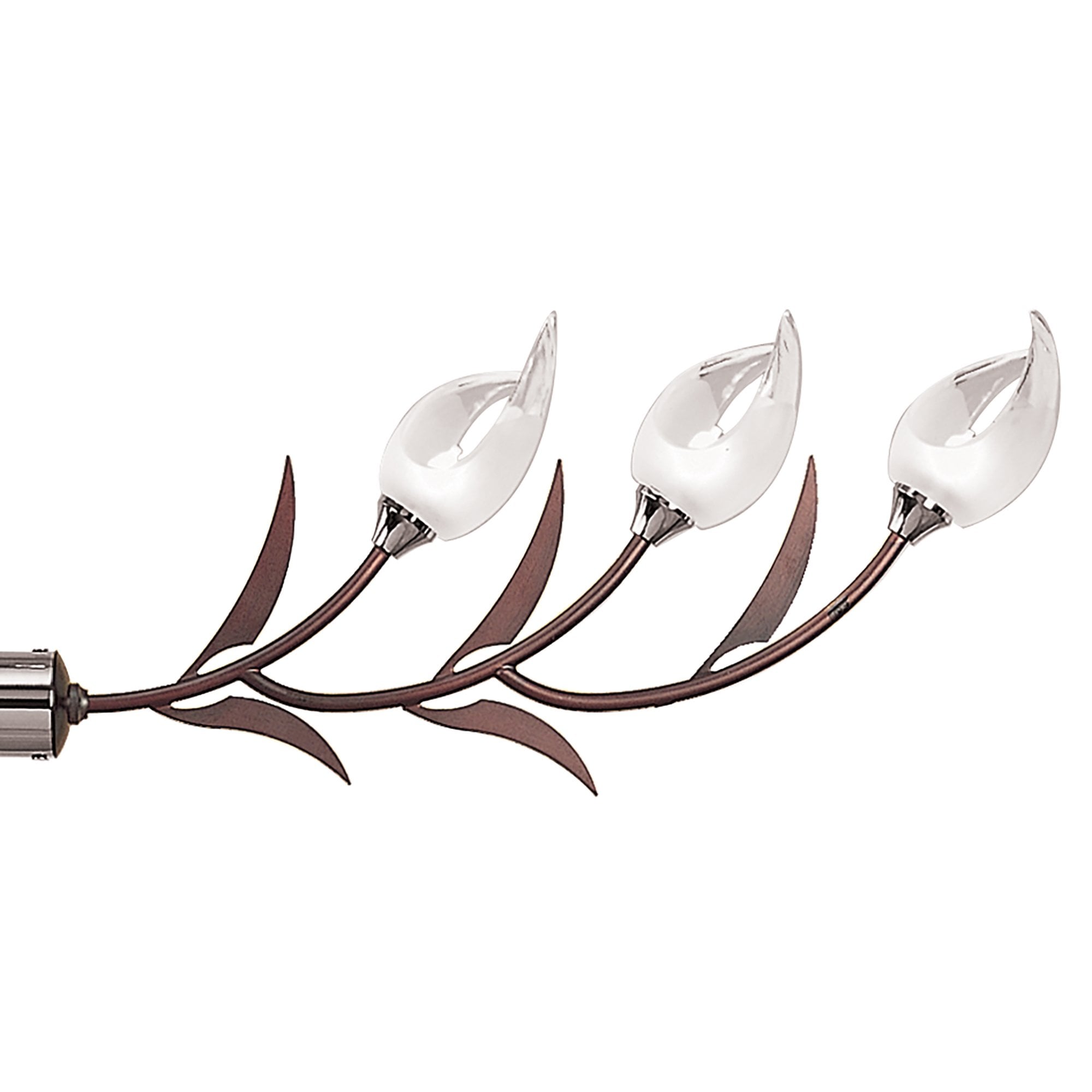 M0120 Holland Telescopic Linear Pendant Line 6 Light G9 Polished Chrome Wenge
