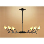 M0110 Holland Telescopic Linear Pendant Line 6 Light G9 Brown Black Oxide