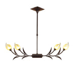 M0109 Holland Telescopic Linear Pendant Line 4 Light G9 Brown Black Oxide