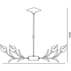 M0109 Holland Telescopic Linear Pendant Line 4 Light G9 Brown Black Oxide