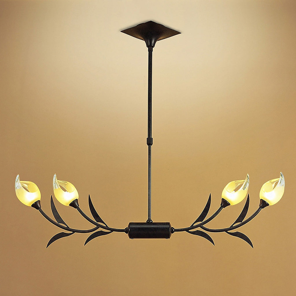 M0109 Holland Telescopic Linear Pendant Line 4 Light G9 Brown Black Oxide