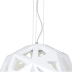 M3730 Facette Pendant 1 Light E27 Gloss White/Polished Chrome