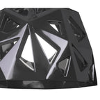 M3732 Facette Pendant 1 Light E27 Gloss Black/Polished Chrome