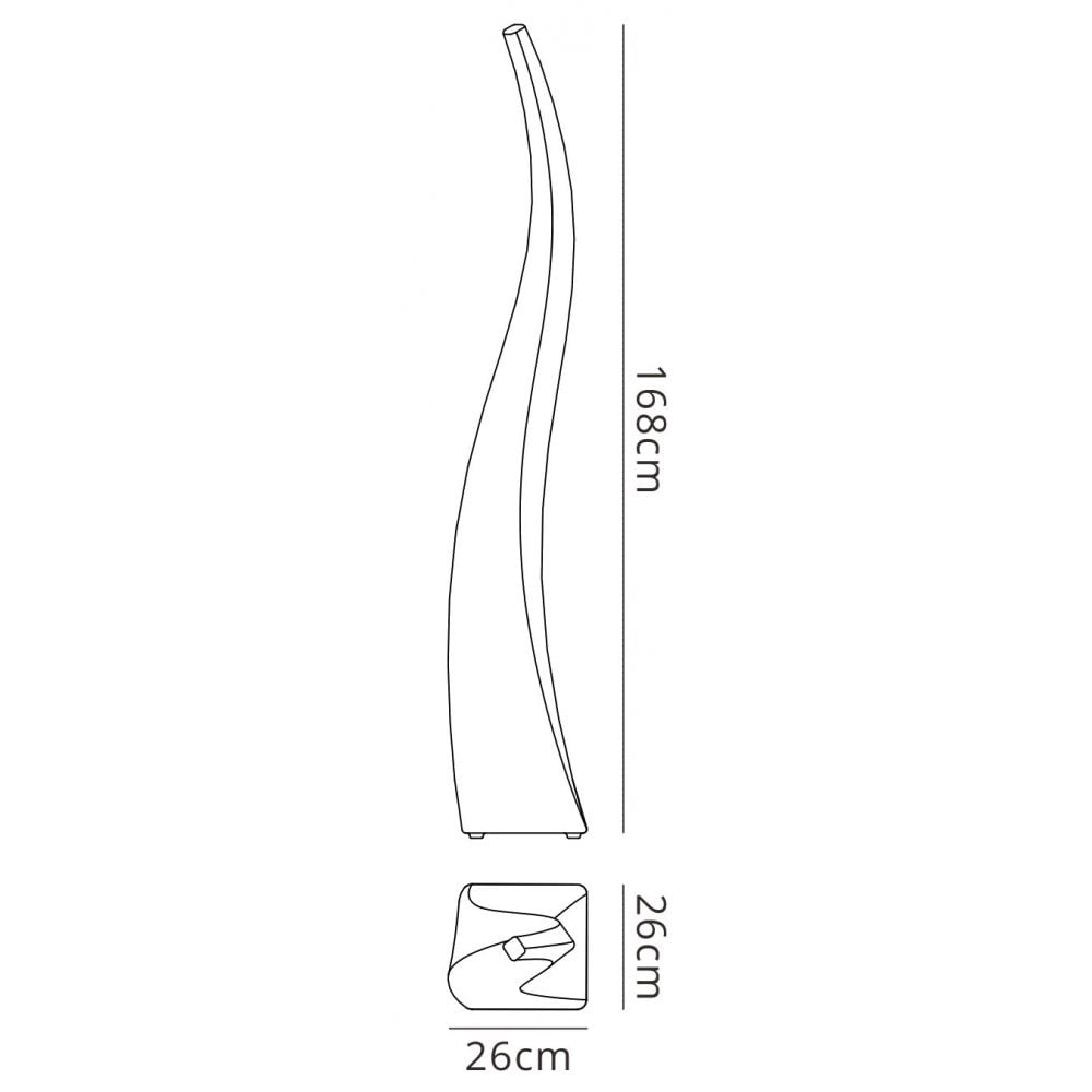 M1400 Flame Floor Lamp 4+1 Light GU10/E27 Outdoor Opal White