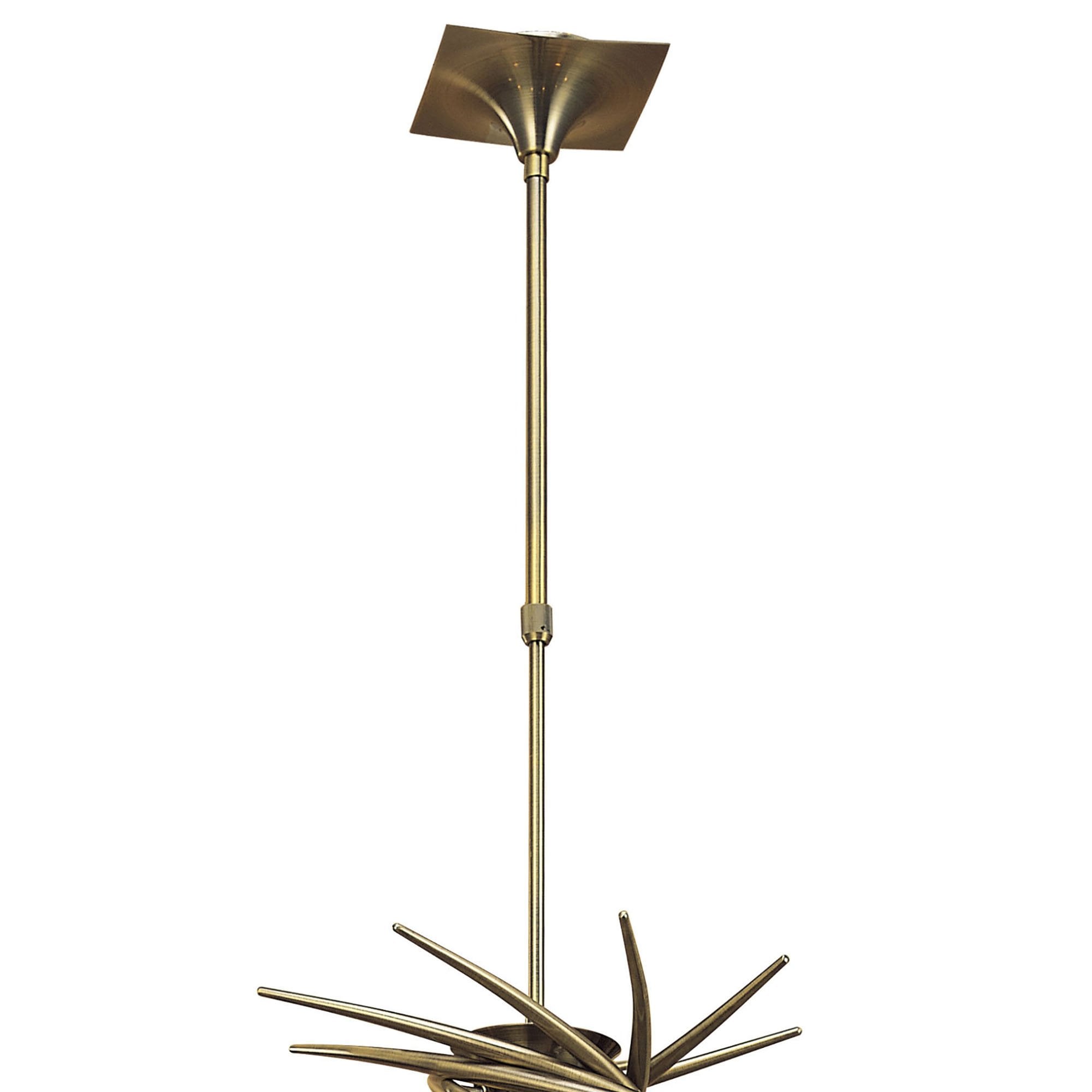 M0300AB Flavia Telescopic Pendant Round 8 Light G9 Antique Brass