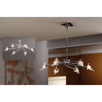 M0301 Flavia Telescopic Pendant Convertible To Semi Flush Round 6 Light G9 Polished Chrome