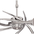 M0301 Flavia Telescopic Pendant Convertible To Semi Flush Round 6 Light G9 Polished Chrome