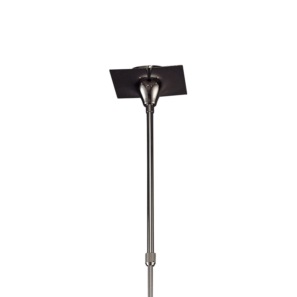M0301BC Flavia Telescopic Pendant Convertible To Semi Flush Round 6 Light G9 Black Chrome