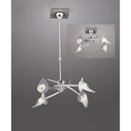 M0302 Flavia Telescopic Pendant Convertible To Semi Flush Round 4 Light G9 Polished Chrome