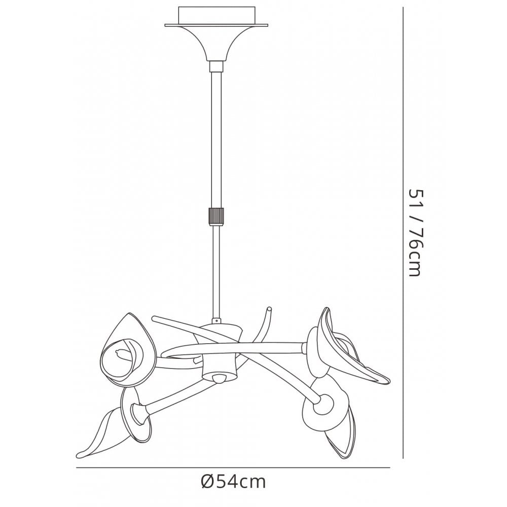 M0302AB Flavia Telescopic Pendant Convertible To Semi Flush Round 4 Light G9 Antique Brass