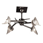 M0302BC Flavia Telescopic Pendant Convertible To Semi Flush Round 4 Light G9 Black Chrome