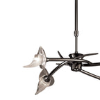 M0302BC Flavia Telescopic Pendant Convertible To Semi Flush Round 4 Light G9 Black Chrome