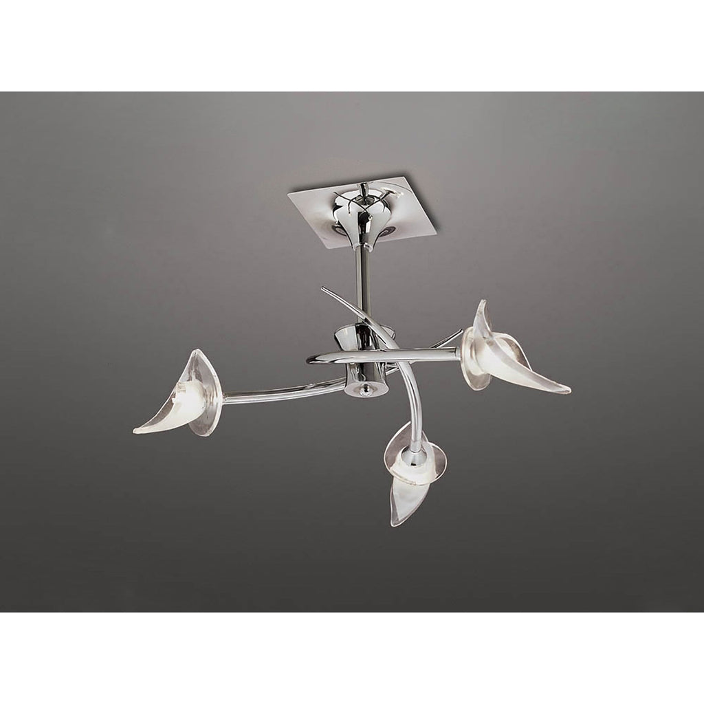 M0306 Flavia Semi Flush Round 3 Light G9 Polished Chrome