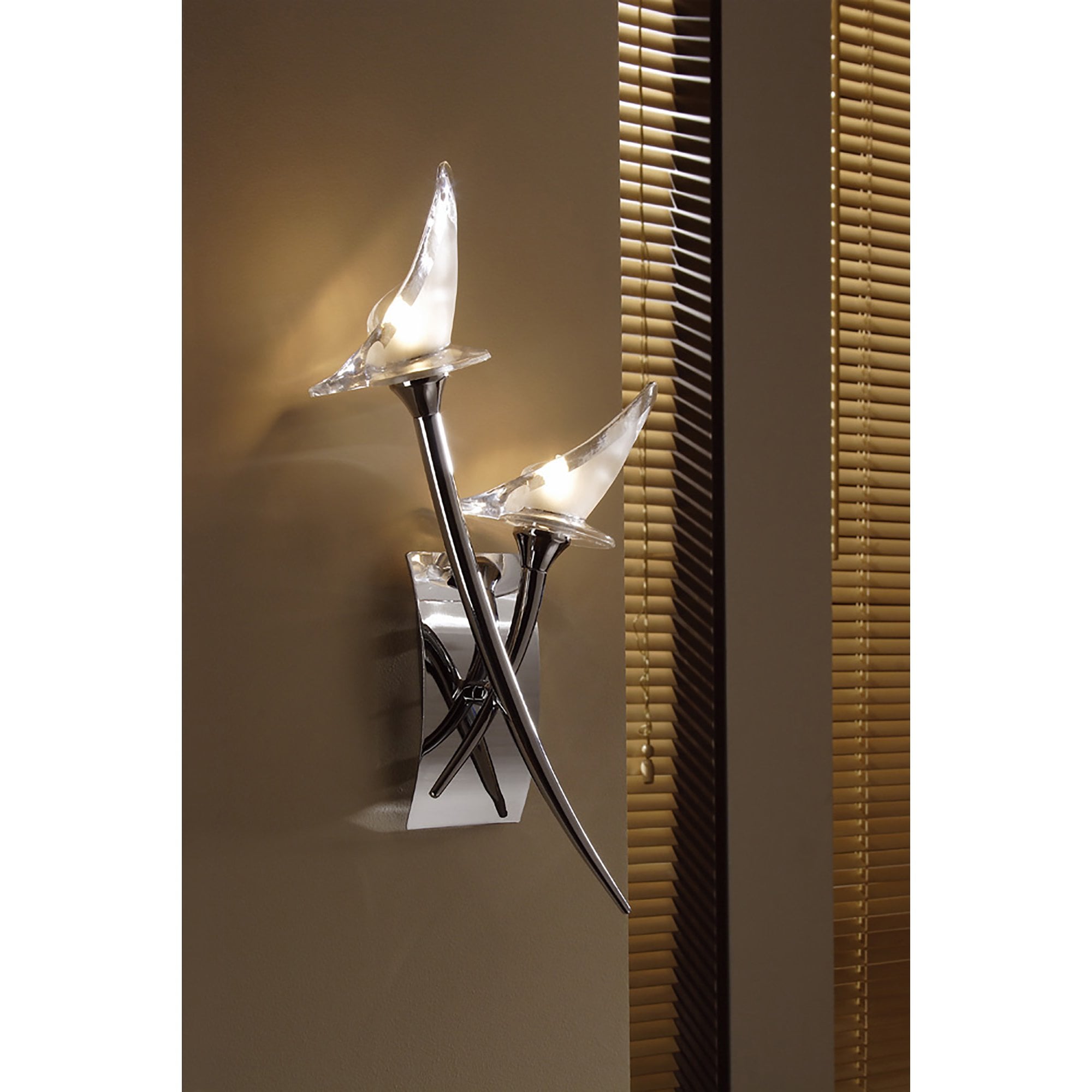 M0308/S Flavia Wall Lamp Switched 2 Light G9 Polished Chrome
