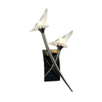 M0308BC/S Flavia Wall Lamp Switched 2 Light G9 Black Chrome